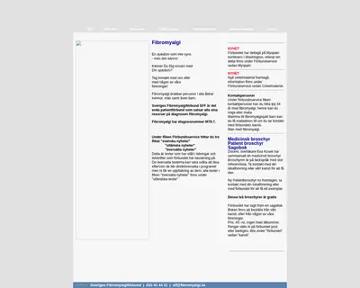 Fibromyalgi Nytt startsida 2008