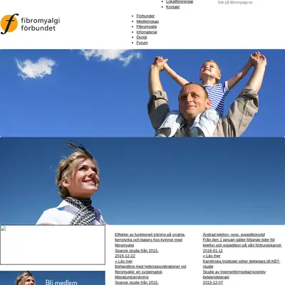 Fibromyalgi Nytt startsida 2016
