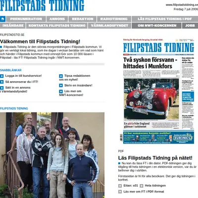 www.filipstadstidning.se startsida 2006
