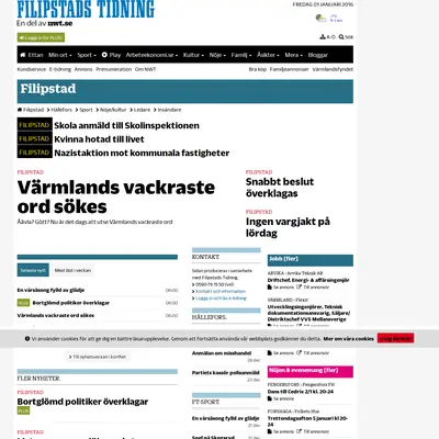 www.filipstadstidning.se startsida 2016