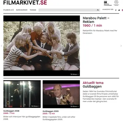 www.filmarkivet.se startsida 2017