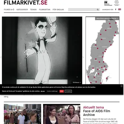 www.filmarkivet.se startsida 2020