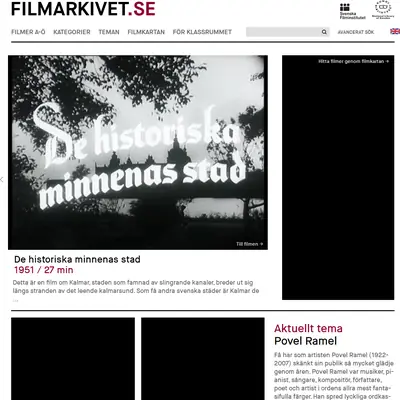 www.filmarkivet.se startsida 2022