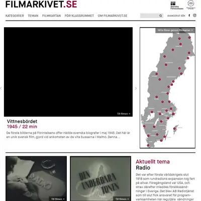 www.filmarkivet.se startsida 2023