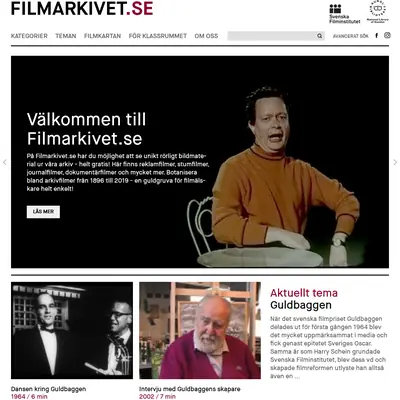www.filmarkivet.se startsida 2025
