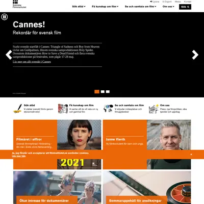 www.filminstitutet.se startsida 2022