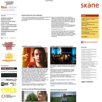www.filmiskane.se startsida 2014