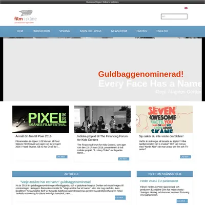 www.filmiskane.se startsida 2016