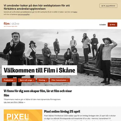 www.filmiskane.se startsida 2020