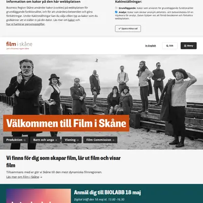 www.filmiskane.se startsida 2021