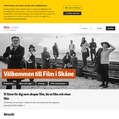 www.filmiskane.se startsida 2023