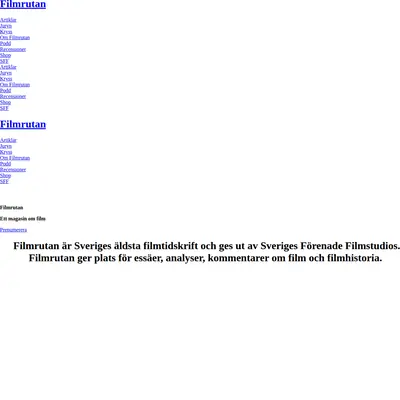 Tidskriften Filmrutan startsida 2019