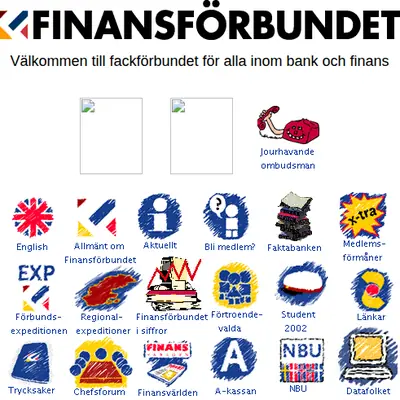 www.finansforbundet.se startsida 1999