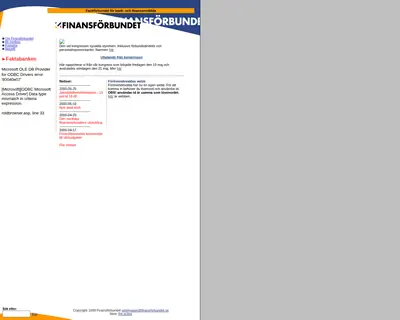 www.finansforbundet.se startsida 2000