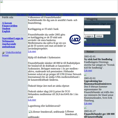 www.finansforbundet.se startsida 2005