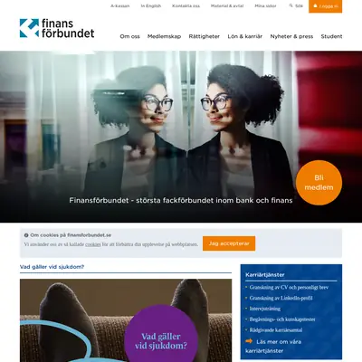 www.finansforbundet.se startsida 2020