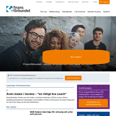 www.finansforbundet.se startsida 2021