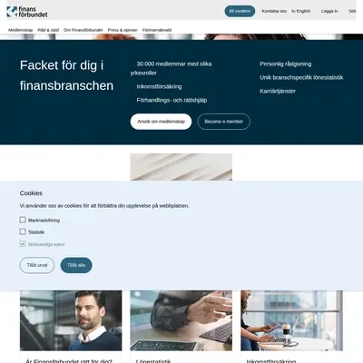 www.finansforbundet.se startsida 2025