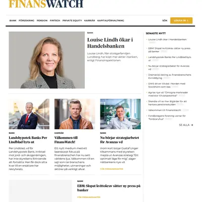 FinansWatch Sverige startsida 2024