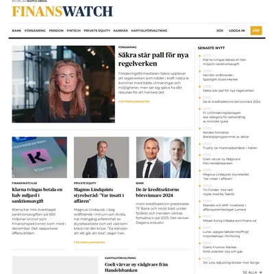 FinansWatch Sverige startsida 2025