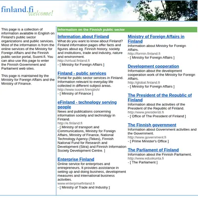 TV Finland startsida 2006