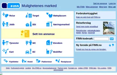 FINN startsida 2010