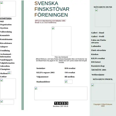 Finnstövaren startsida 2004