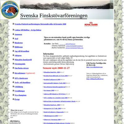 Finnstövaren startsida 2009