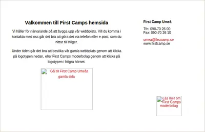 firstcamp.se startsida 2005