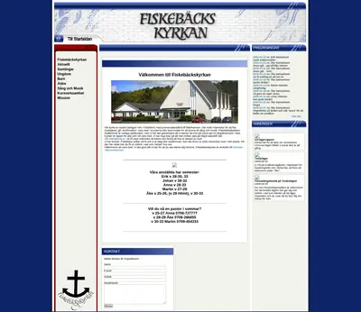Fiskebäckskyrkans webb-tv startsida 2009