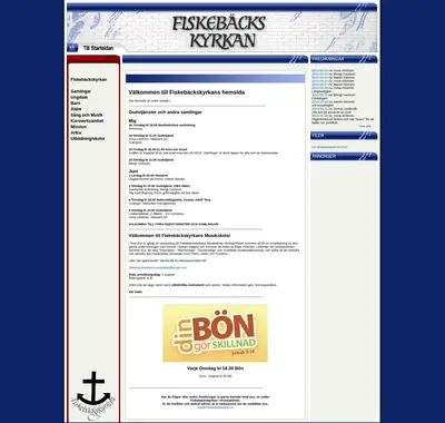 Fiskebäckskyrkans webb-tv startsida 2013