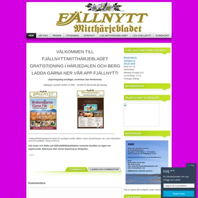 FJÄLLNYTT startsida 2015