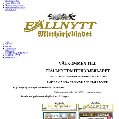 FJÄLLNYTT startsida 2018