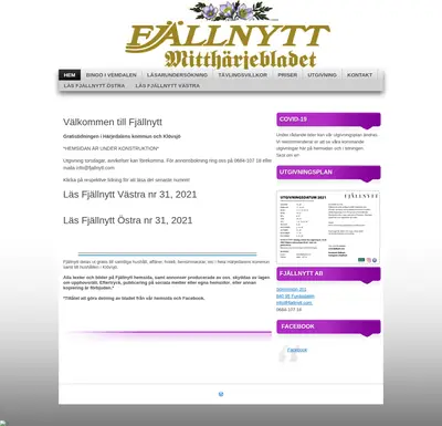 FJÄLLNYTT startsida 2021