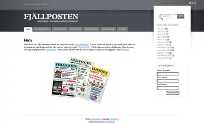 Fjällposten startsida 2010