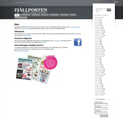 Fjällposten startsida 2013