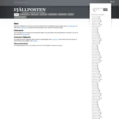 Fjällposten startsida 2016
