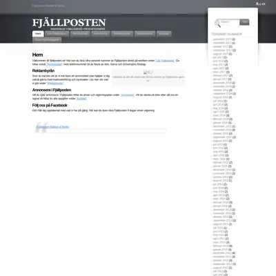 Fjällposten startsida 2018