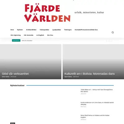 Fjärde Världen startsida 2023