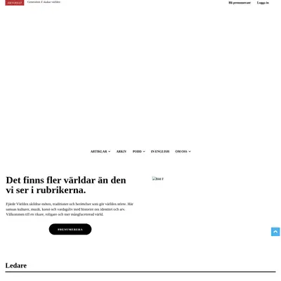 Fjärde Världen startsida 2026