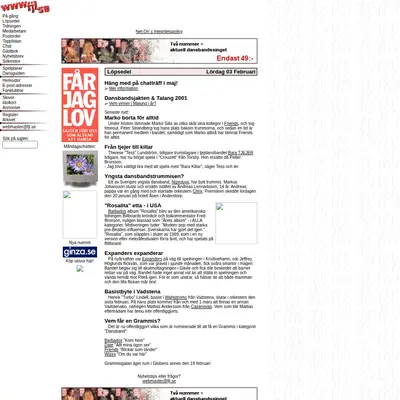 Får jag lov startsida 2001