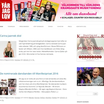 Får jag lov startsida 2016