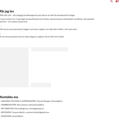 Får jag lov startsida 2026