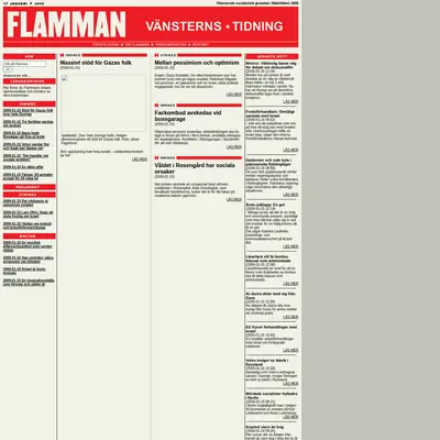 Flamman startsida 2009