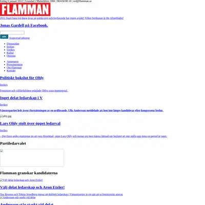 Flamman startsida 2012