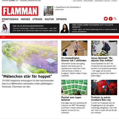 Flamman startsida 2017