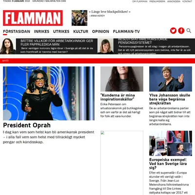 Flamman startsida 2018
