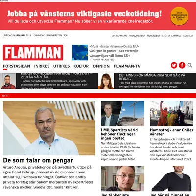 Flamman startsida 2019