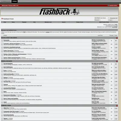FLASHBACK startsida 2008