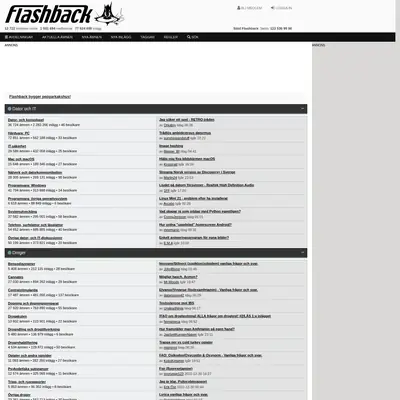 FLASHBACK startsida 2023